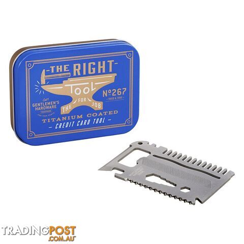 Titanium 15-in-1 Credit Card Multi-Tool by Gentlemen's Hardware