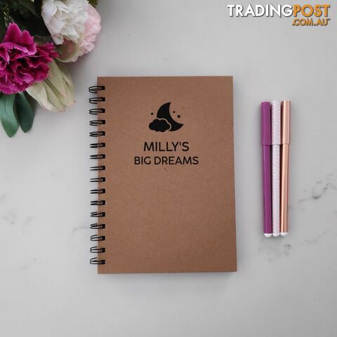 Big Dreams - Personalised Hardcover Spiral Notebook