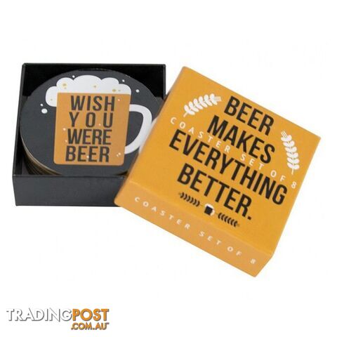 Beer Makes Everything Better - Set of 8 Coasters