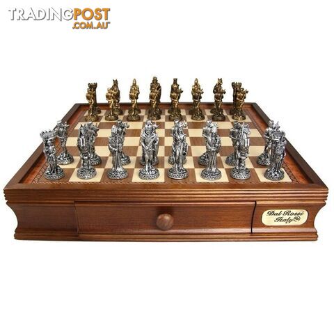 Medieval Pewter Chess Set by Dal Rossi Italy