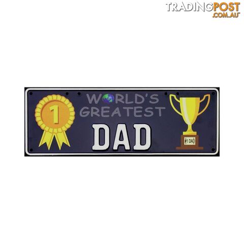 World's Greatest Dad Novelty Number Plate