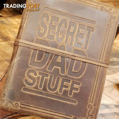 Secret Dad Stuff Genuine Leather Journal by Indepal Leather
