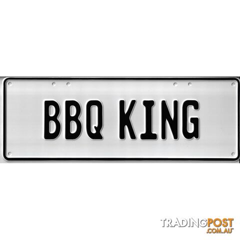 BBQ King Novelty Number Plate