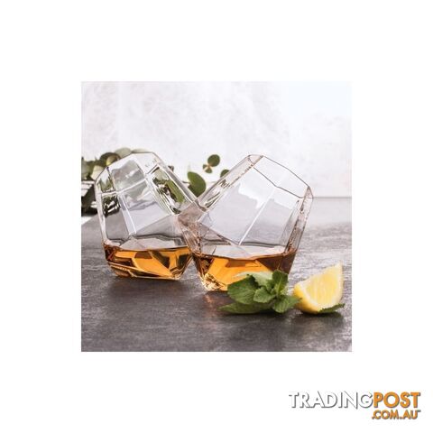 Diamond Whisky Glasses - Set of 2
