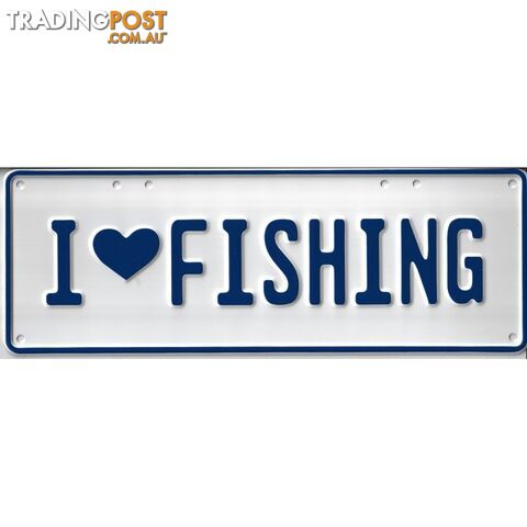 I Love Fishing Novelty Number Plate