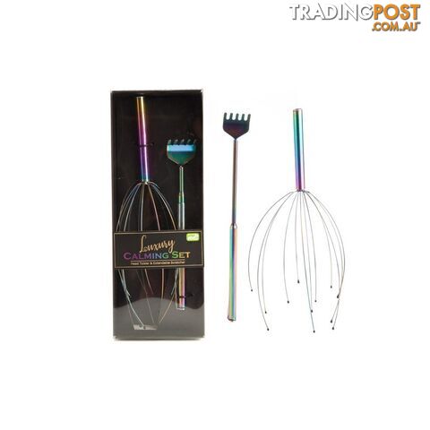 Head Tickler and Extendable Back Scratcher Set