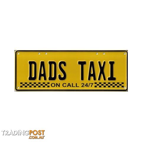 Dad's Taxi Novelty Number Plate