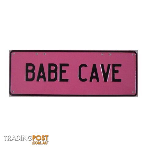 Babe Cave Novelty Number Plate