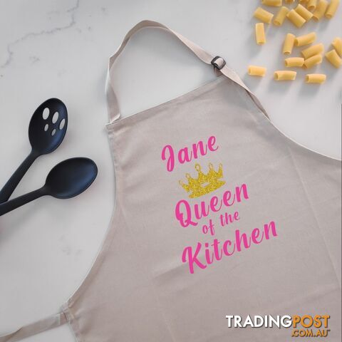 Queen of The Kitchen - Personalised Apron Beige