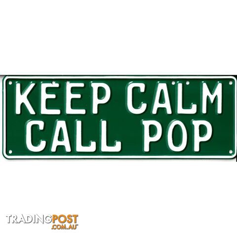 Keep Calm Call Pop Novelty Number Plate