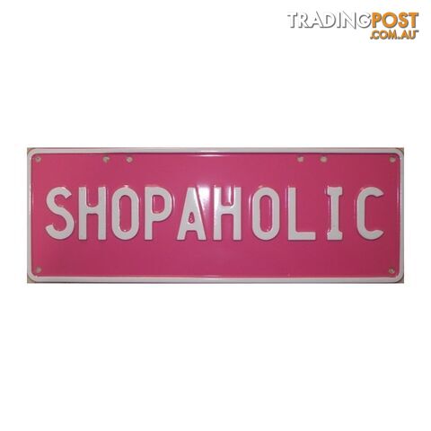 Shopaholic Novelty Number Plate