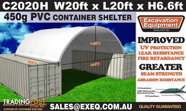 Unused Heavy duty 20ft Container Shelter with End Wall