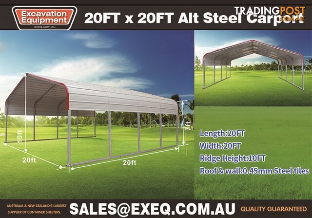 Unused 20ft x 20ft Steel Carport