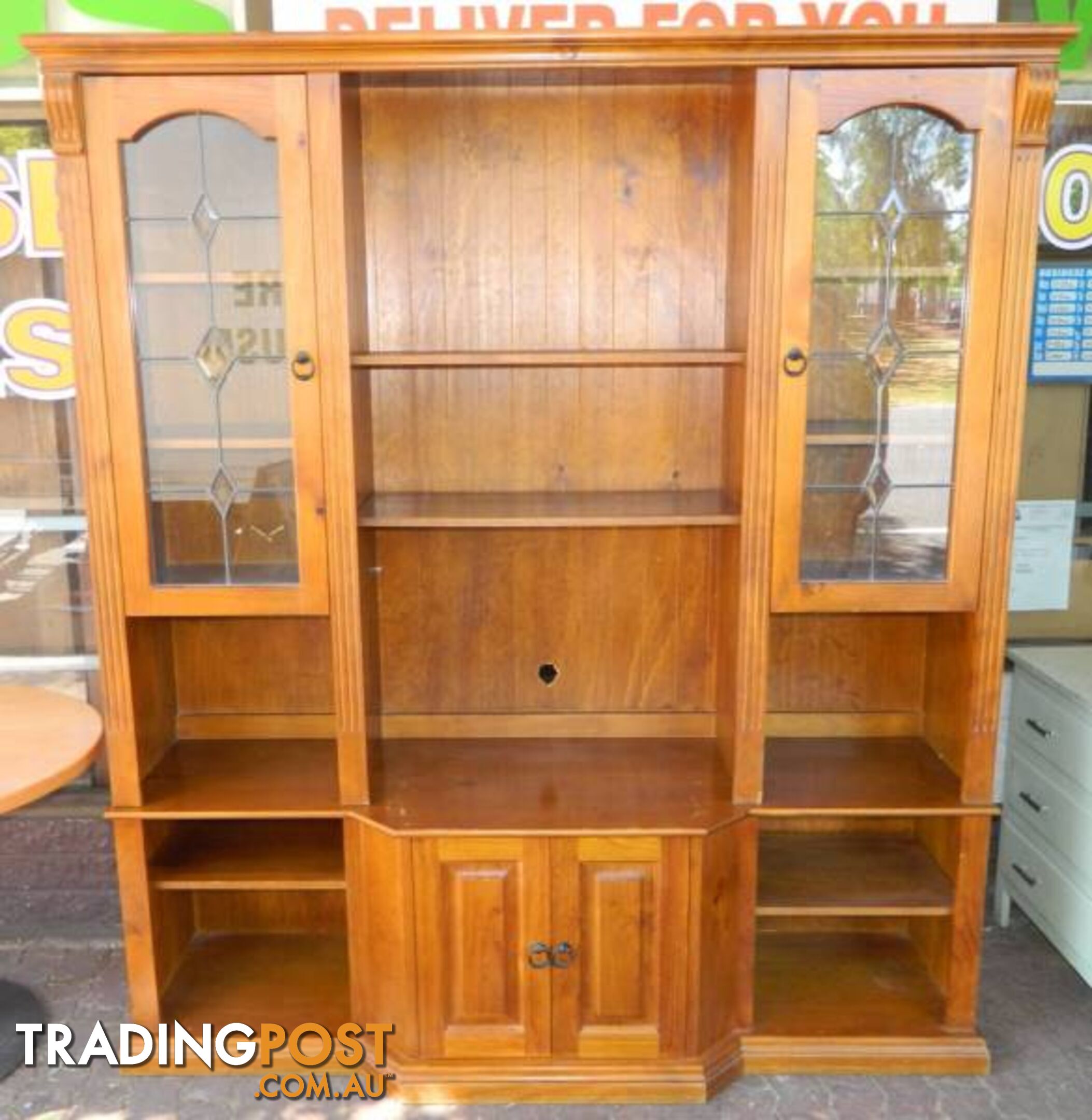 Huge Solid Wood Wall TV Display Unit !!!