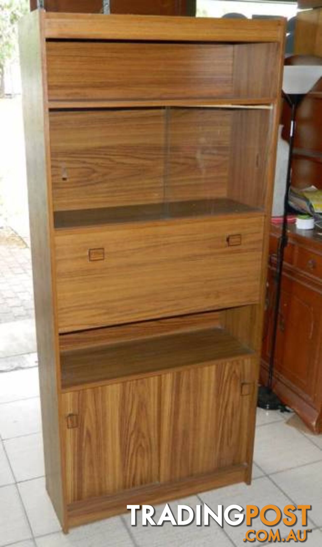 Retro Wooden Kitchen Hutch / Liquor Cupboard