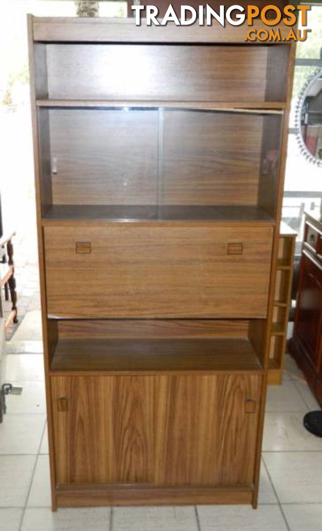 Retro Wooden Kitchen Hutch / Liquor Cupboard