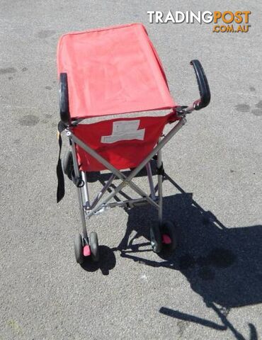 Red Fold Up Upright Stroller Good Condition !!!