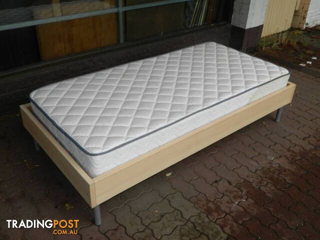 Wooden Single Bed Frame With Mattress!