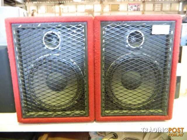 Pair of Vintage Quality Red Speakers