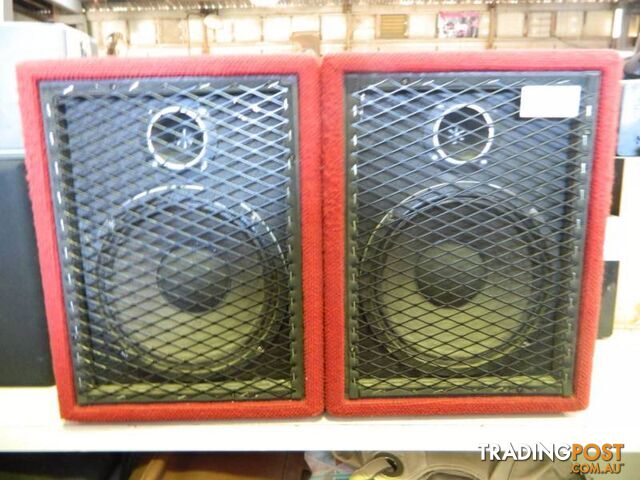 Pair of Vintage Quality Red Speakers