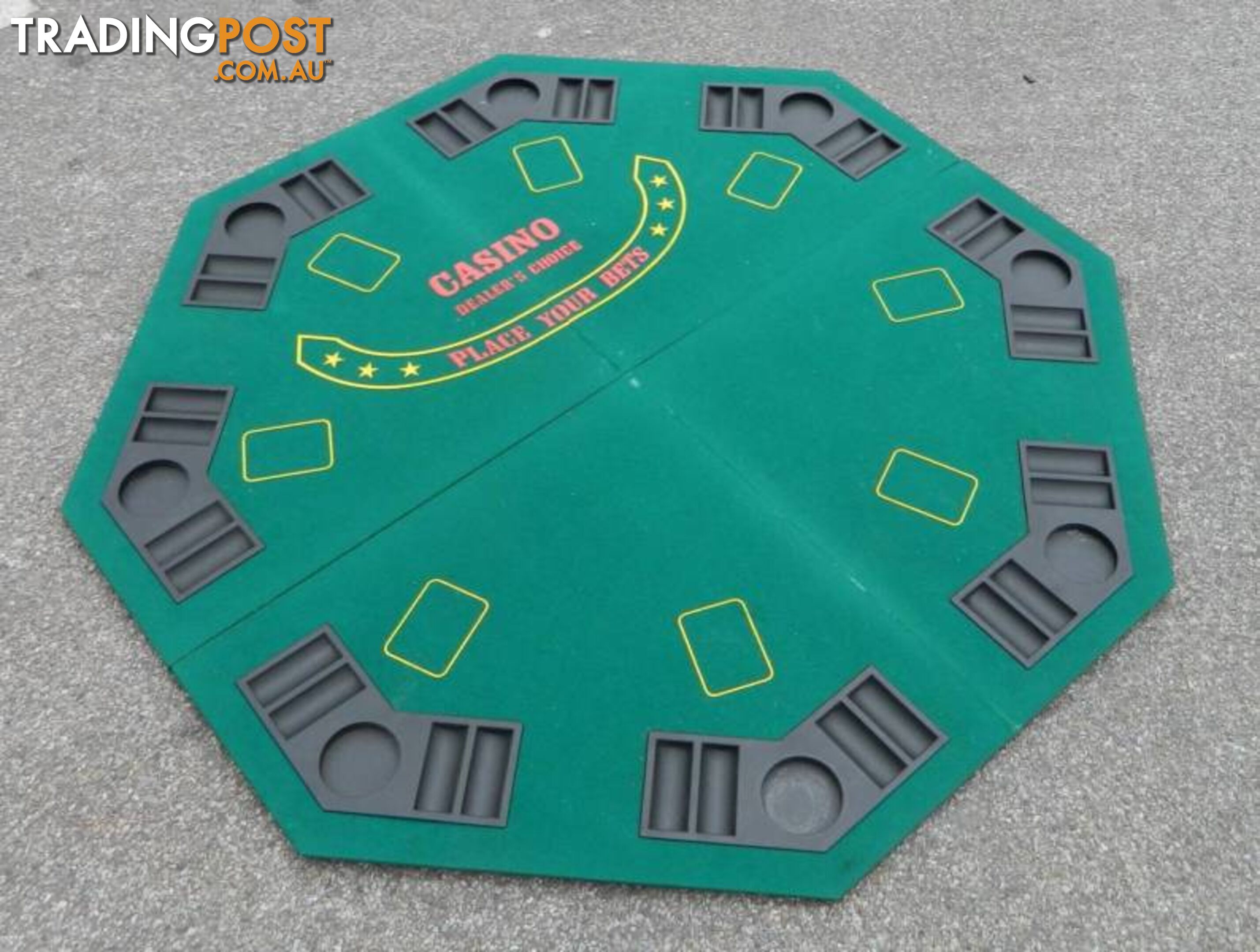 Fold Out Poker Table Top sits 8 People with Chip and Card Set !!!