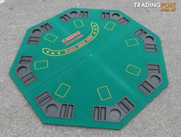 Fold Out Poker Table Top sits 8 People with Chip and Card Set !!!