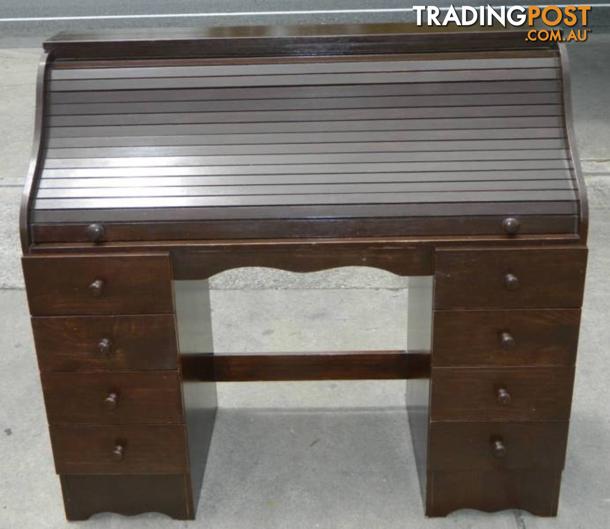 Retro Wooden Roll Top Desk !!!