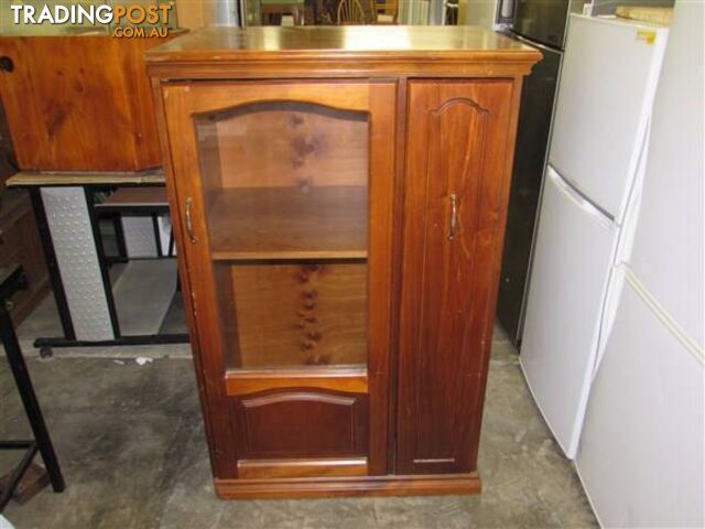 Beautiful Wooden Glass Display Cabinet with CD Rack Drawer!!!