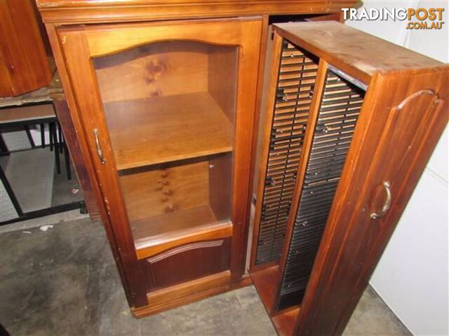 Beautiful Wooden Glass Display Cabinet with CD Rack Drawer!!! - photo 2 of 3