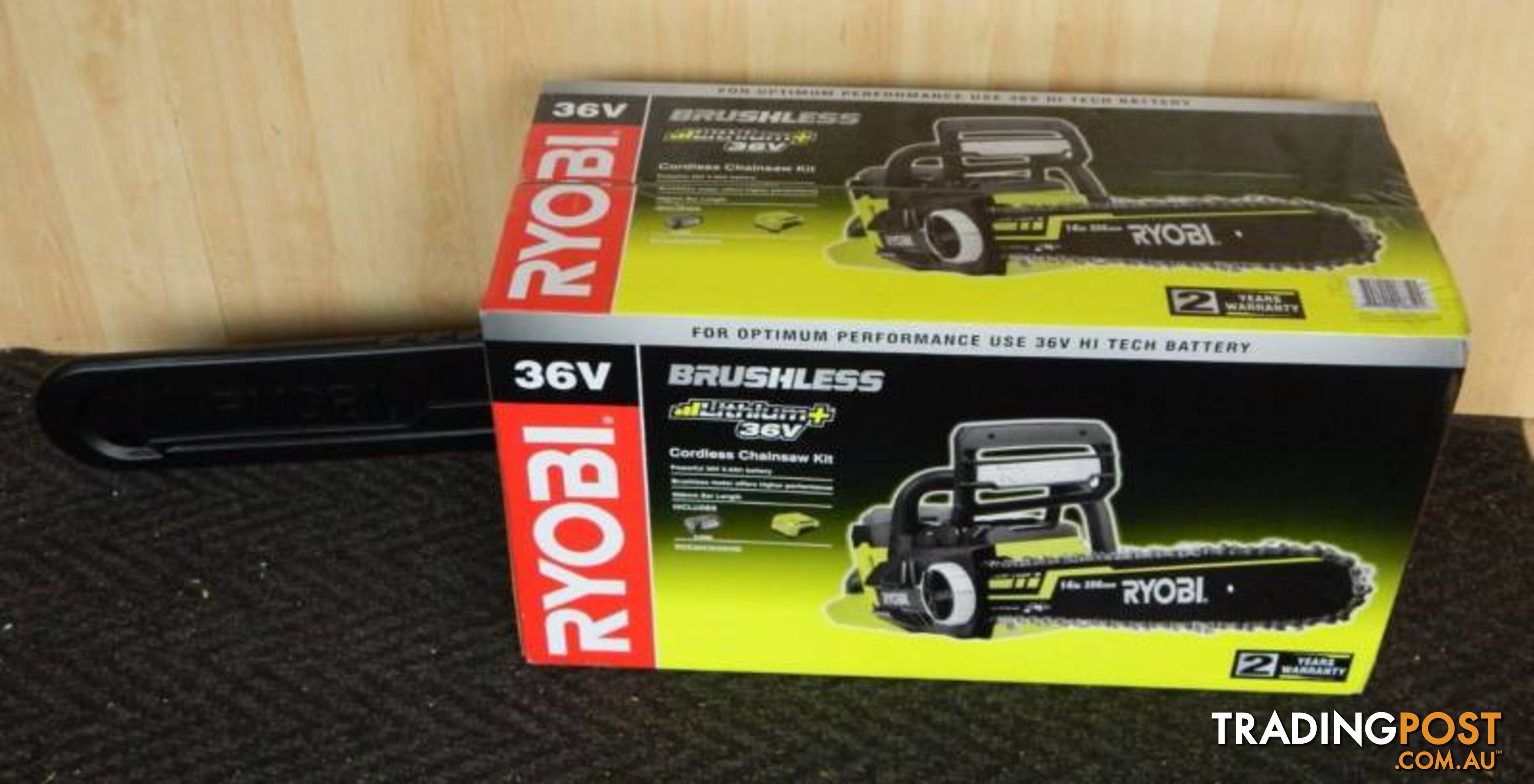 BRAND NEW Ryobi 36V Brushless 14" Chainsaw with Battery & Charger