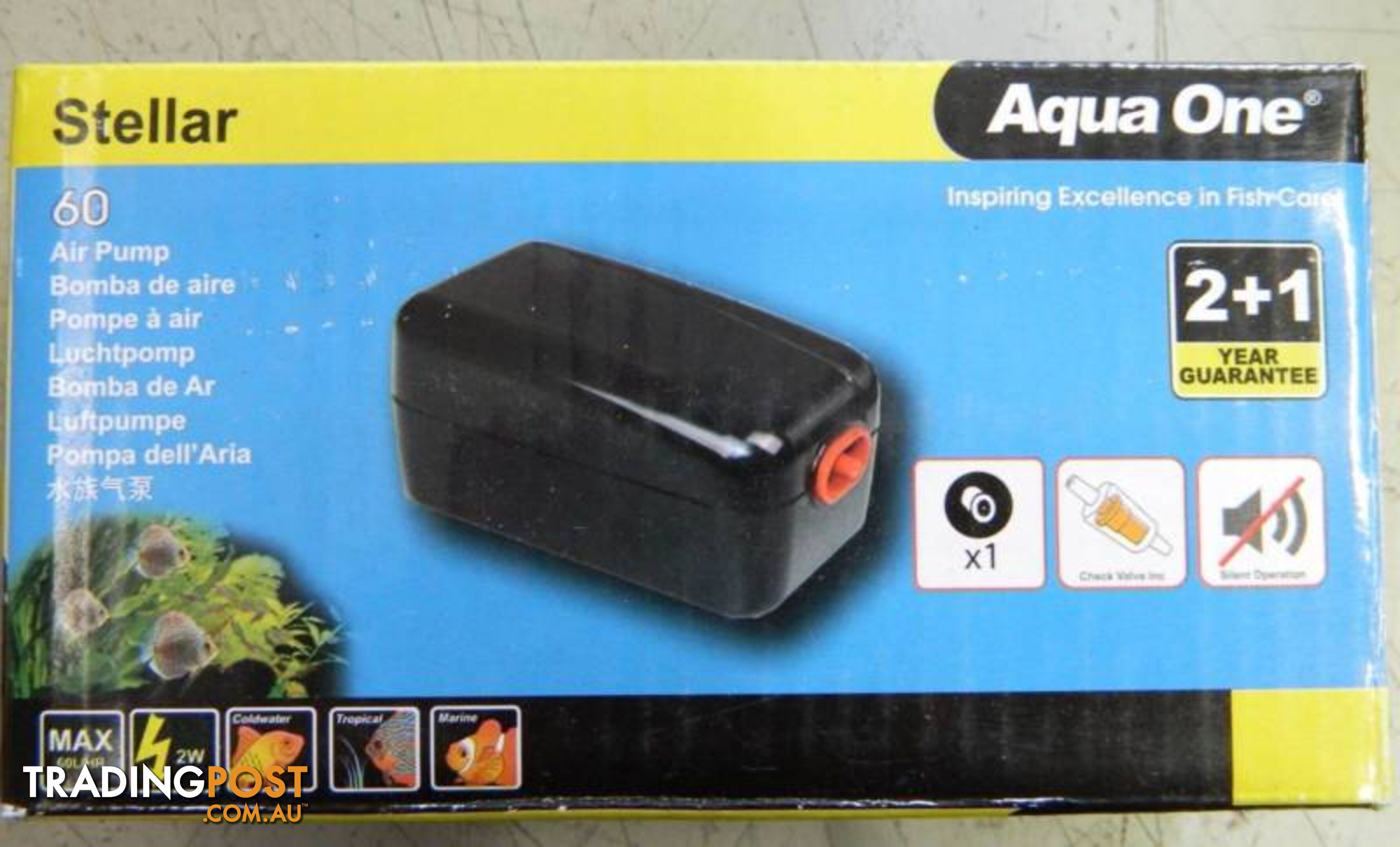 Brand New Aqua One Stellar 60 Fish Air Pump !!!