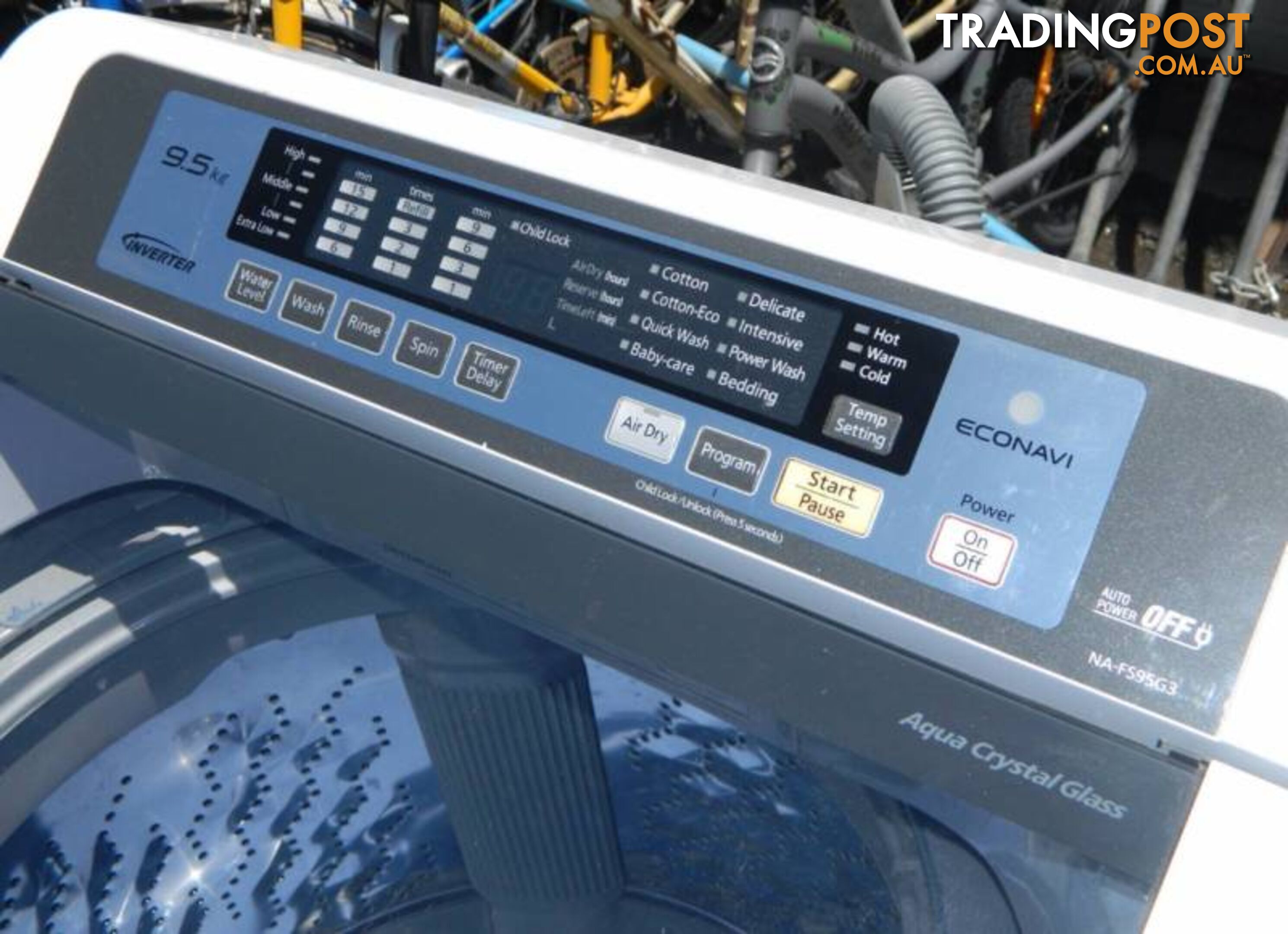 9.5KG Panasonic Top Loader Inverter Technology Washing Machine