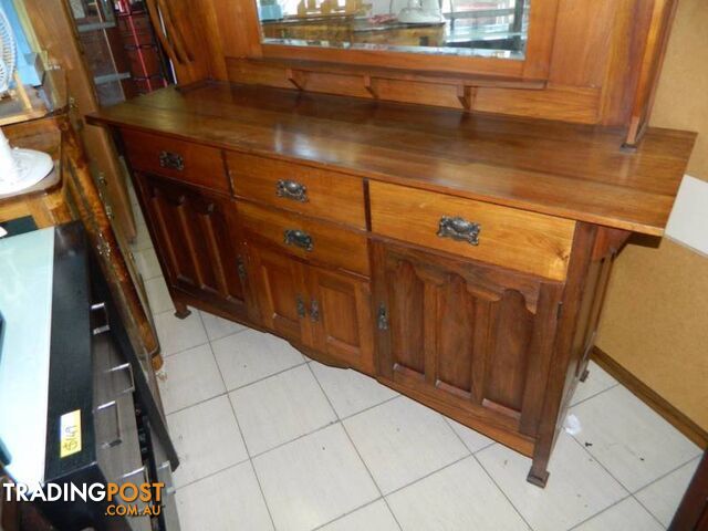 Antique Grand Solid Oak Side Dresser - photo 3 of 3