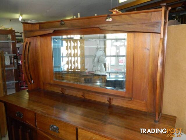 Antique Grand Solid Oak Side Dresser - photo 2 of 3