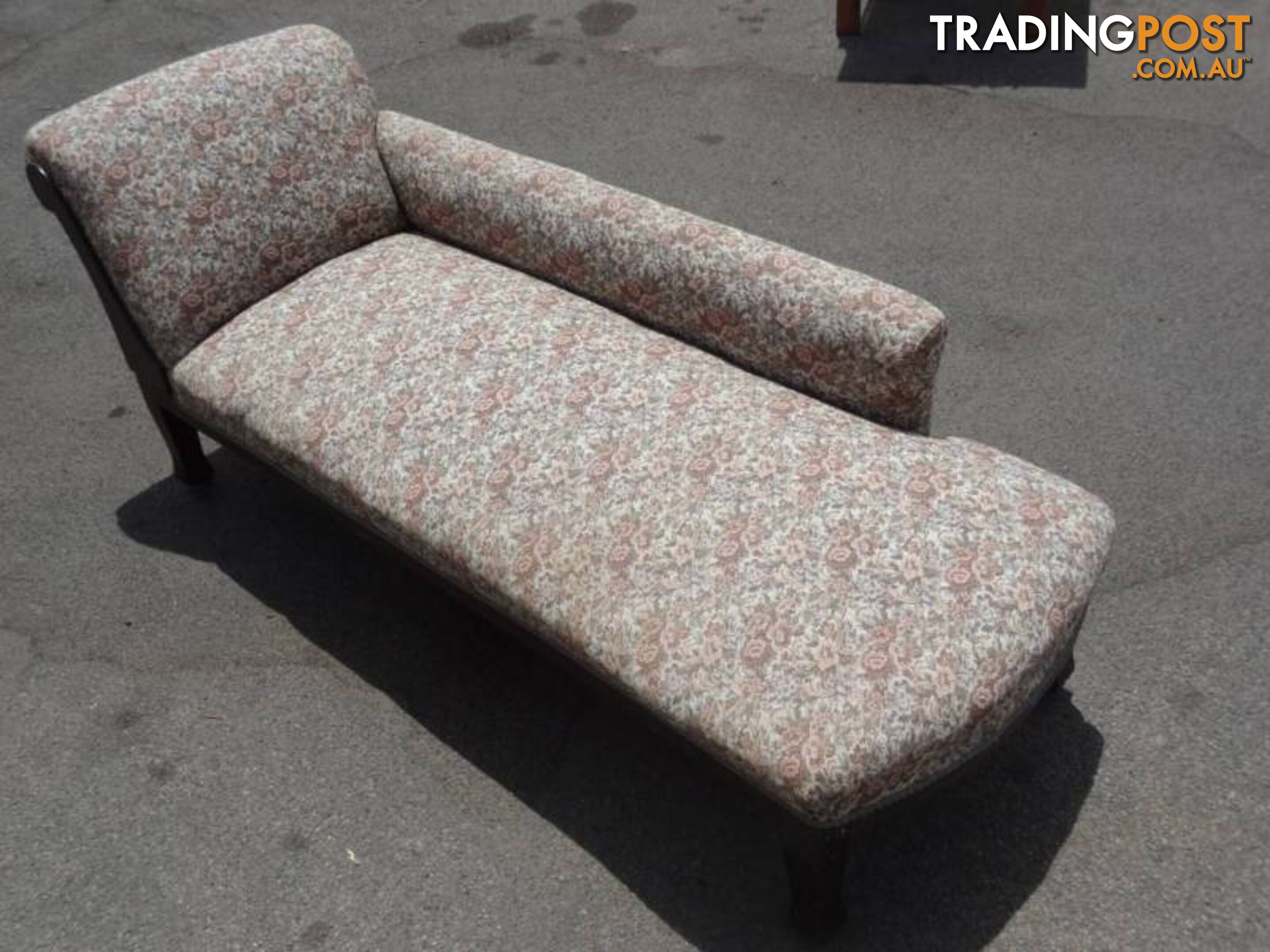 Vintage 1950's Chaise Lounge & Matching Fabric/Vinyl Armchairs