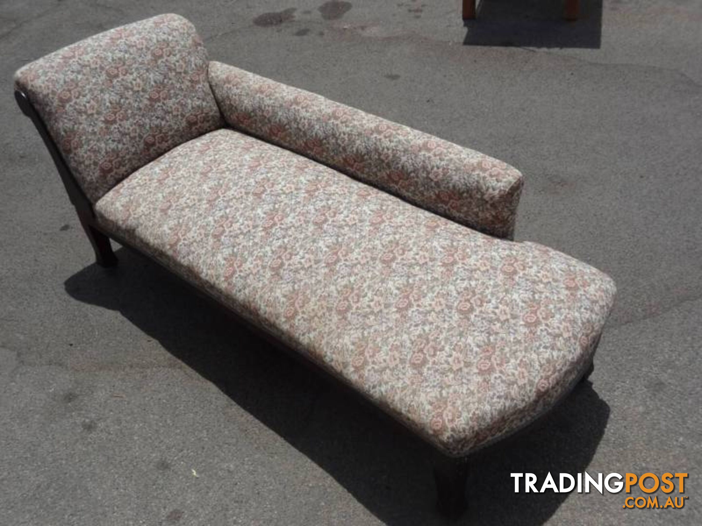 Vintage 1950's Chaise Lounge & Matching Fabric/Vinyl Armchairs