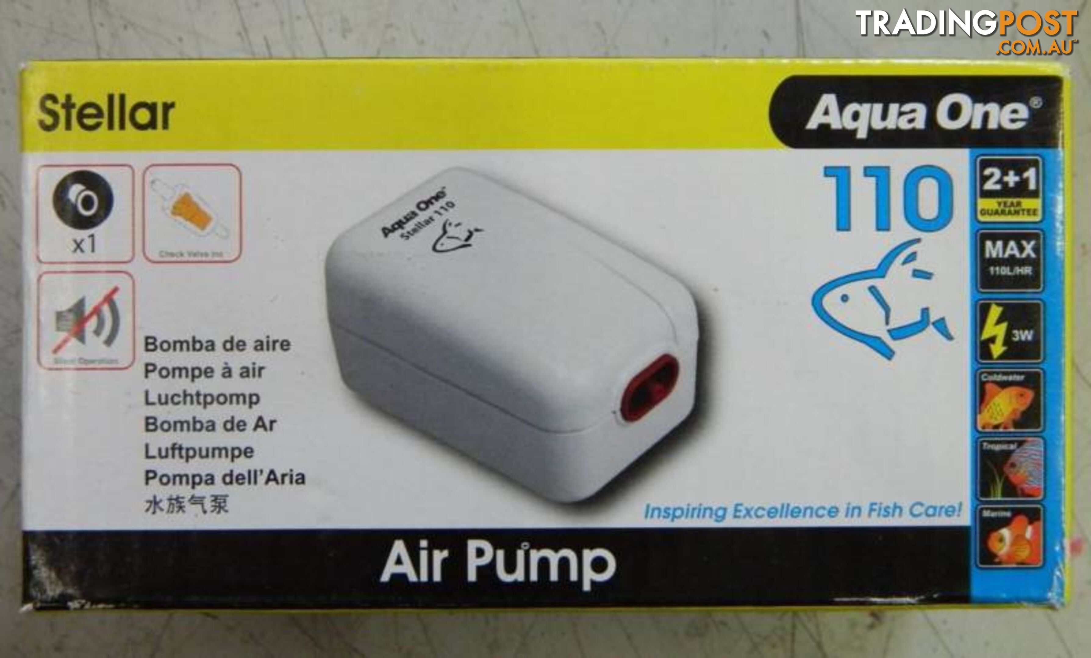 Brand New Aqua One Stellar 110 Fish Air Pump !!!