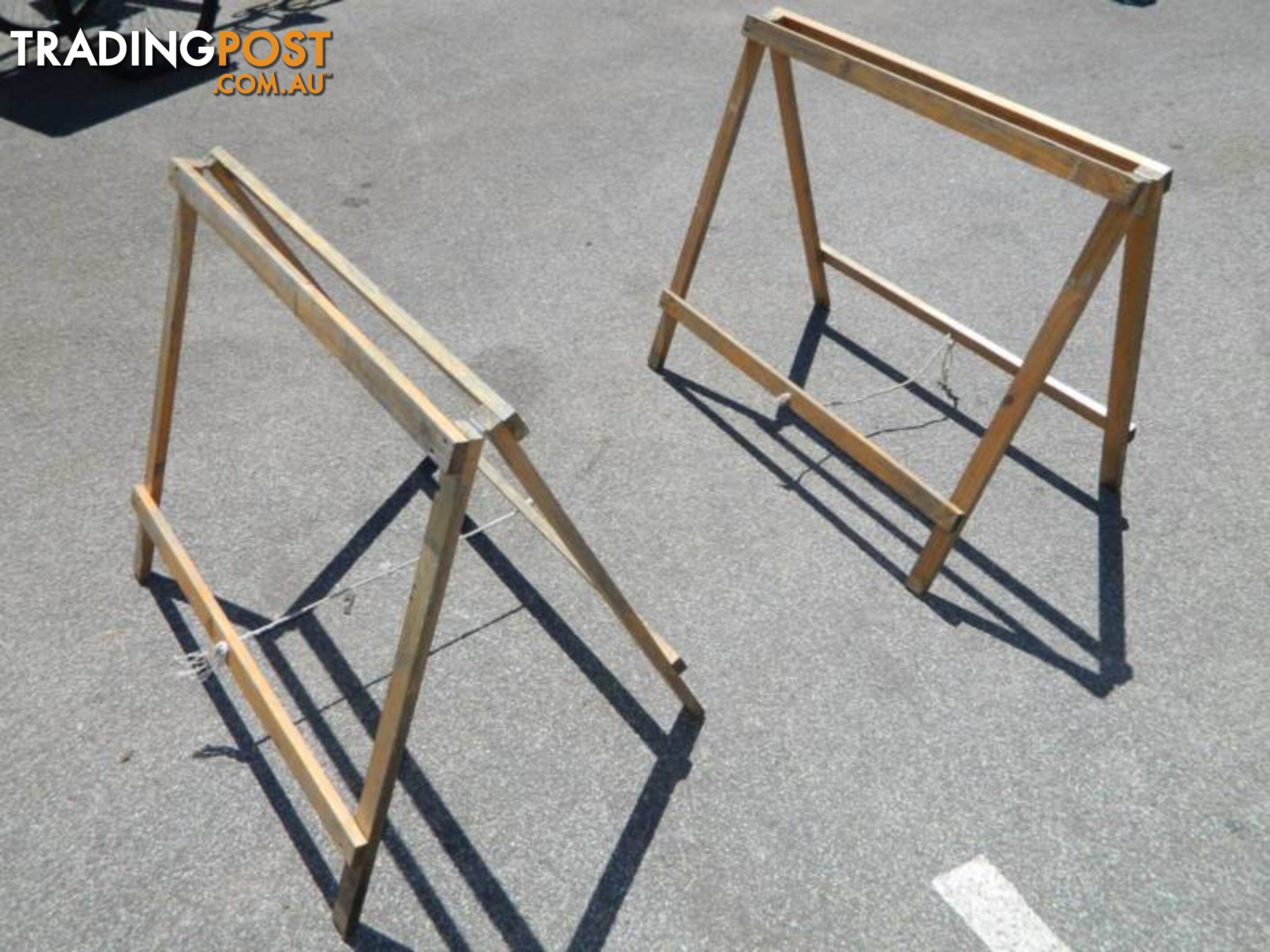 Pair of Wooden Fold up Sawhorses