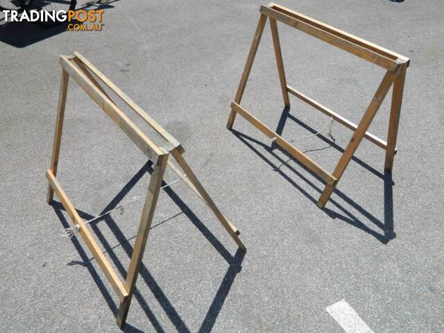 Pair of Wooden Fold up Sawhorses