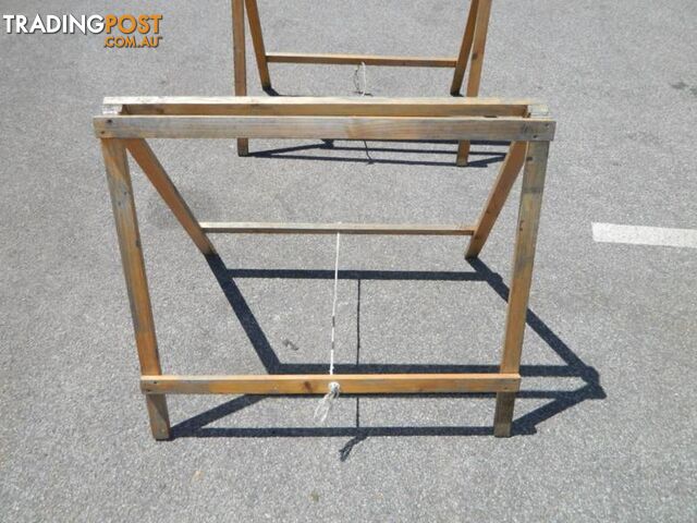 Pair of Wooden Fold up Sawhorses