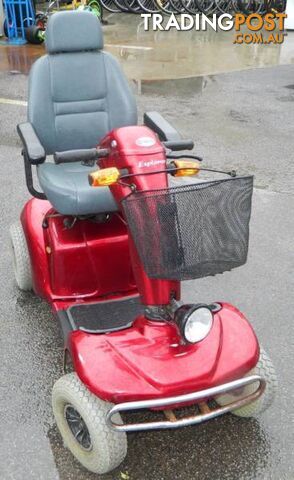 Red Merit Explorer Mobility Scooter with Accessories