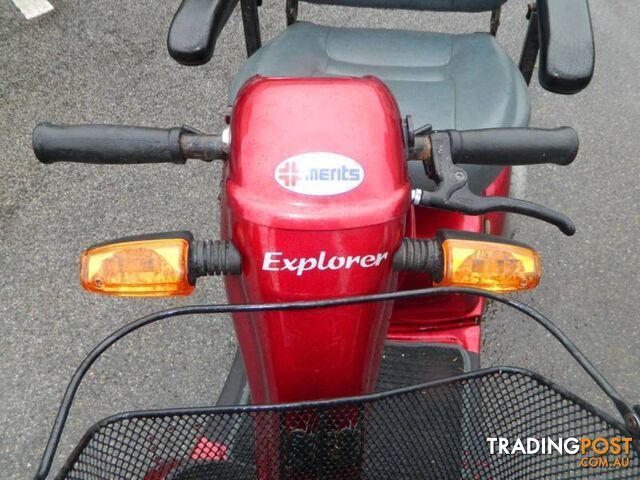 Red Merit Explorer Mobility Scooter with Accessories