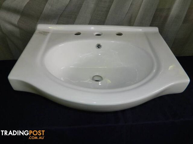 Ceramic Hand Basin with tap and faucet cutouts, Good Condition !!
