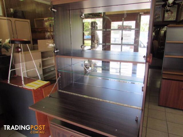 RETRO WOODEN CUPBOARD WITH GLASS DISPLAY DOORS !!! - photo 4 of 5