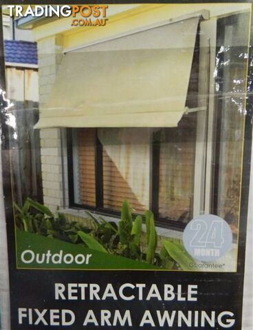 BRAND NEW BLACK & WHITE 1.8M WIDE x 1.7m DROP OUTDOOR AWNINGs