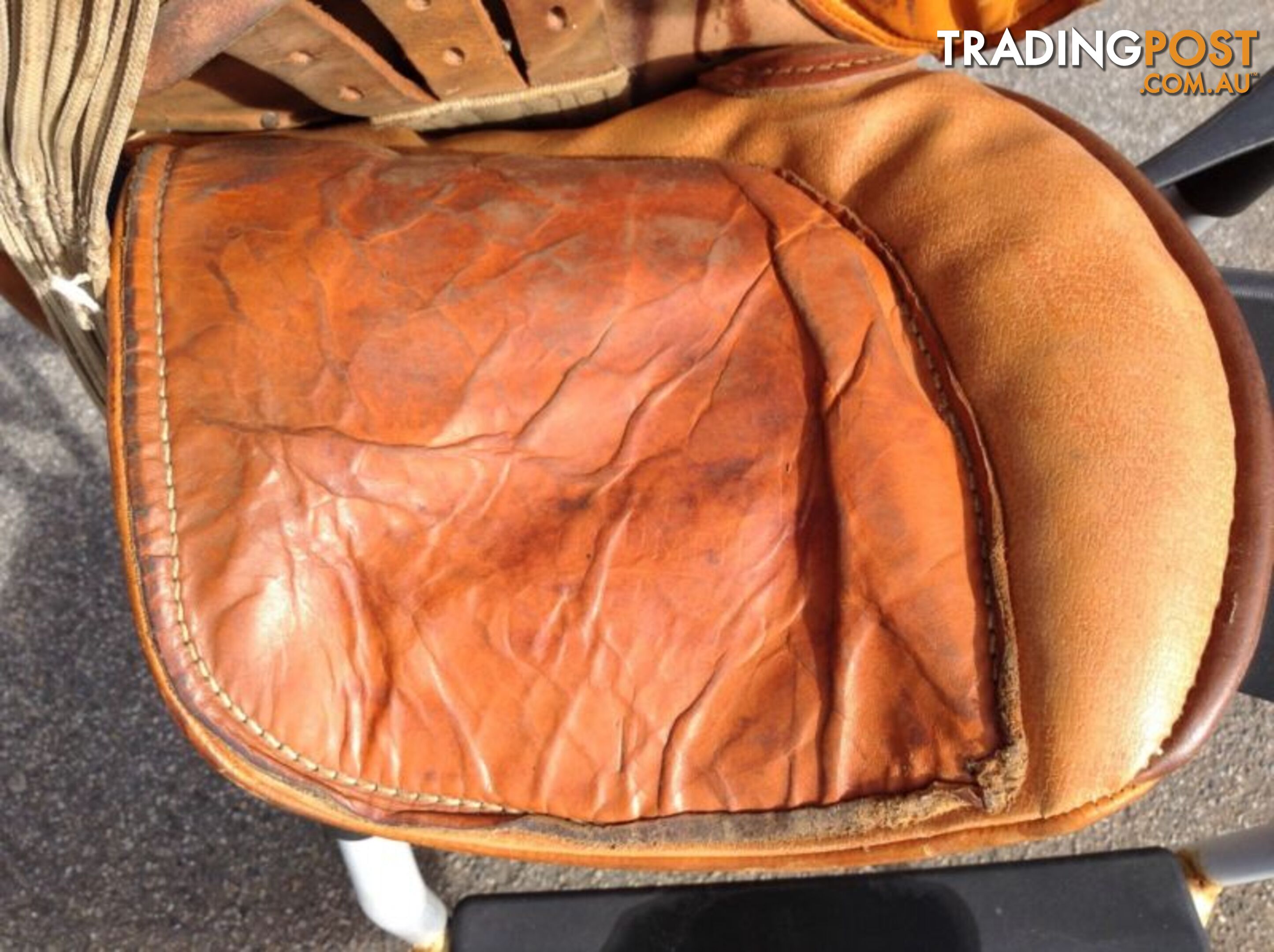 Brown Leather Junior Horse Riding Saddle Great Condition