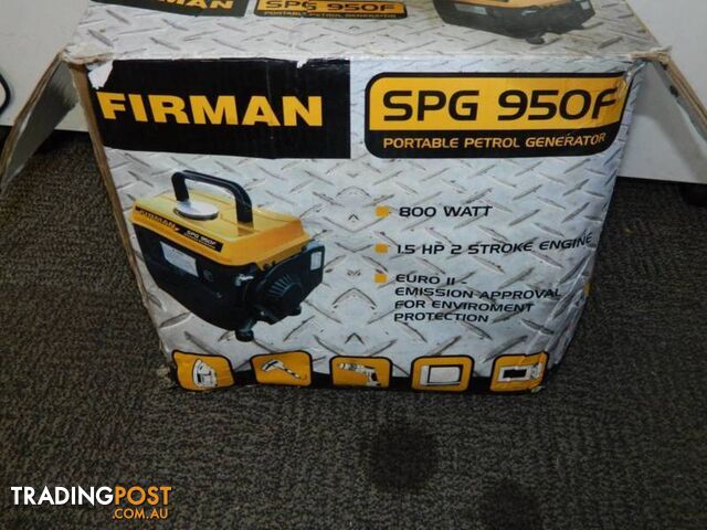 Compact Portable 800w Firman Generator SPG 950F !!!