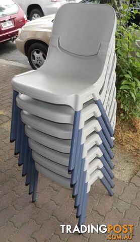 Sturdy Sebel Plastic Stackable Chairs x7 Great for parties