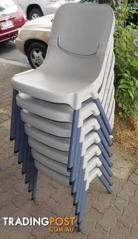 Sturdy Sebel Plastic Stackable Chairs x7 Great for parties
