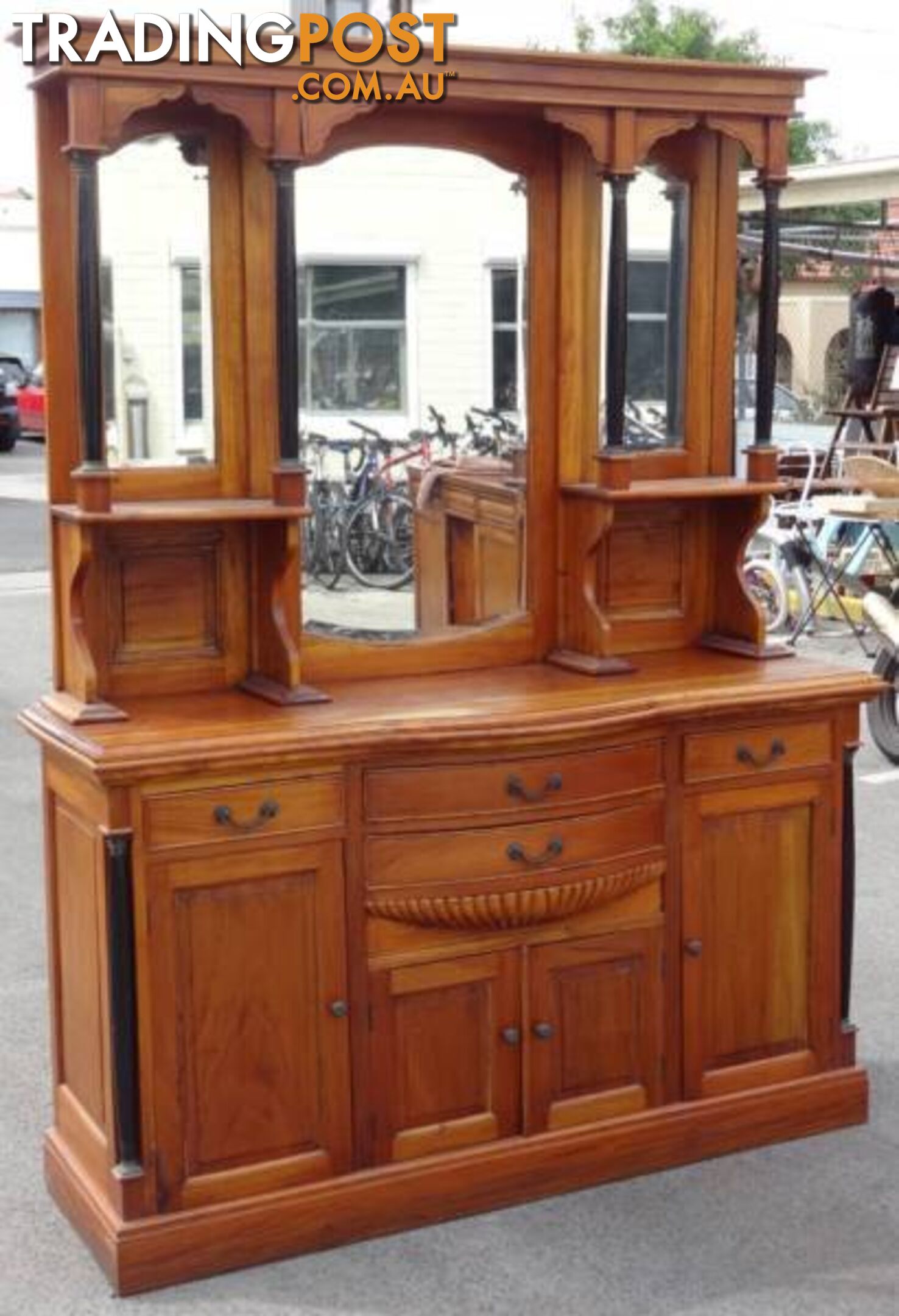 Stunning Edwardian Style Mirror Backed Sideboard